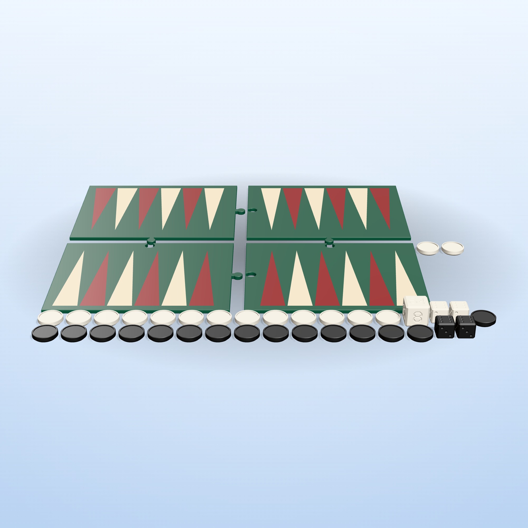 バックギャモンセット — パズルボード — 3Dプリント | CuttersTechストア