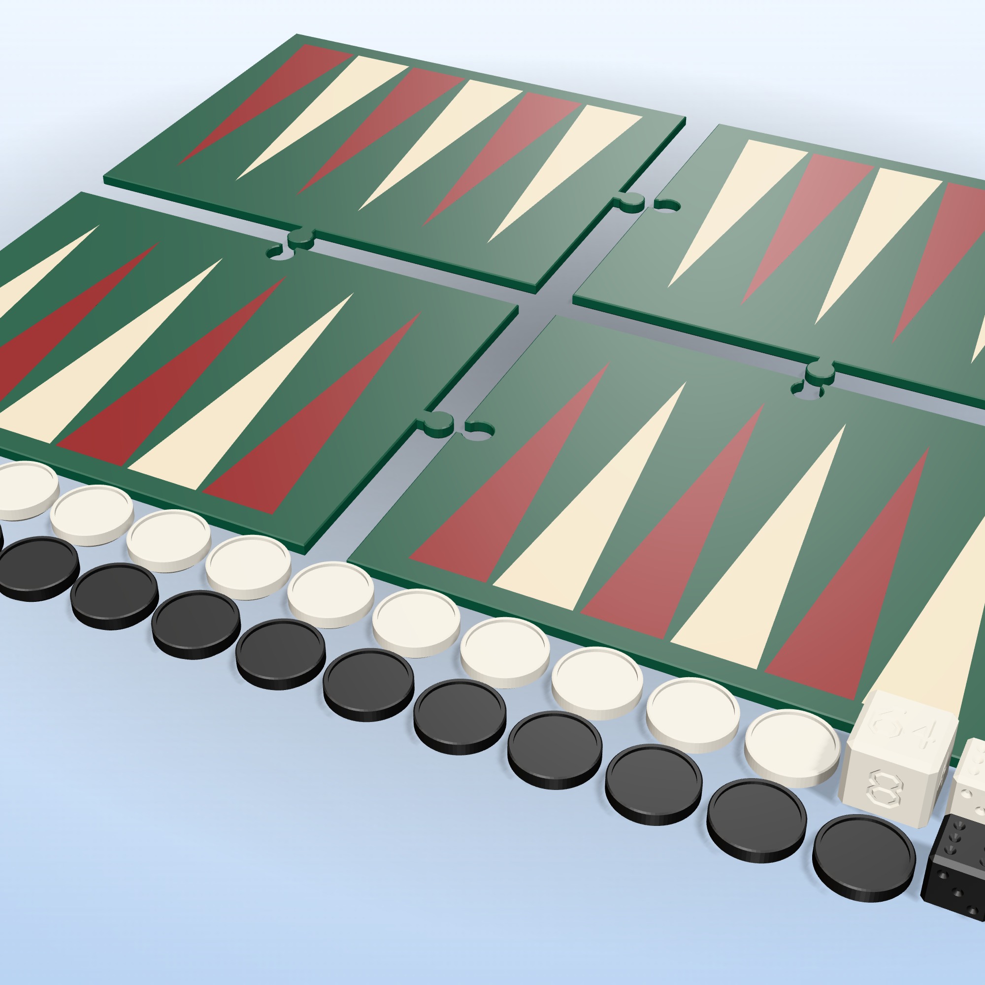 バックギャモンセット — パズルボード — 3Dプリント | CuttersTechストア
